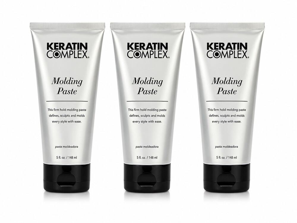 Keratin Complex Molding Paste 3 Pack 5 fl oz 148ml Firm Hold Hair Styling Paste